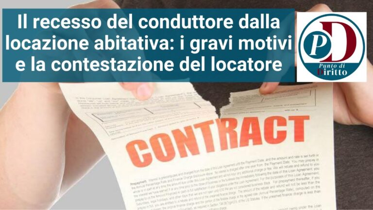 Guida al Recesso del Conduttore nella Locazione Abitativa