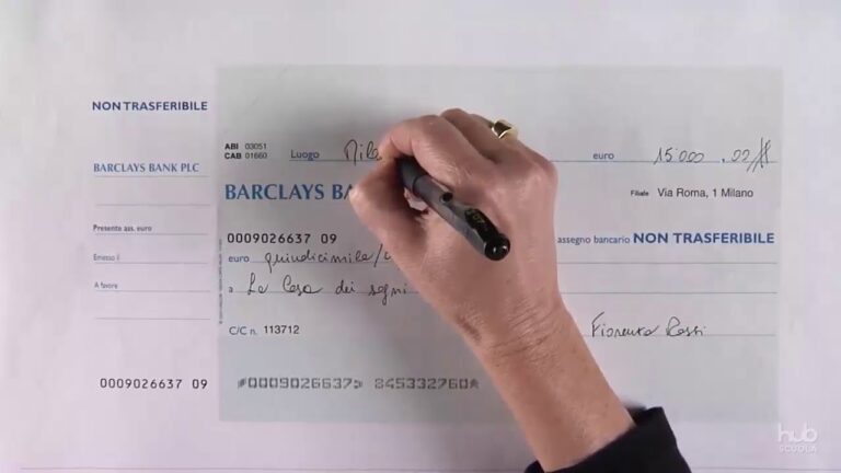 Come Usare un Assegno Senza Firma di Traenza