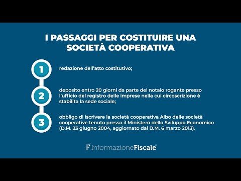 Vantaggi della Costituzione di una Cooperativa