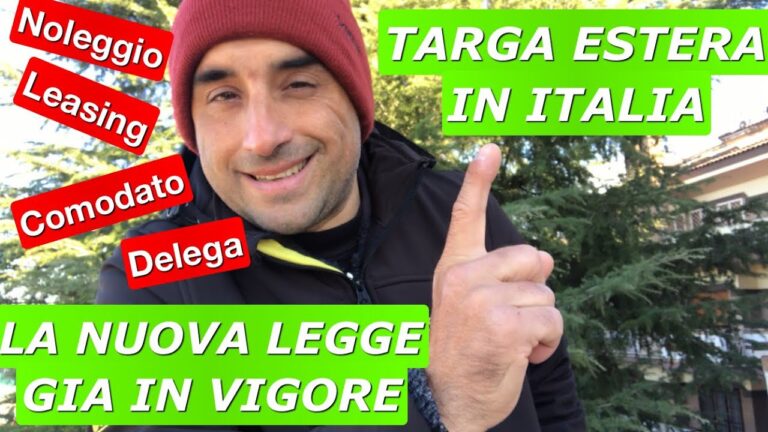 Guida alla Targa Estera in Comodato d’Uso