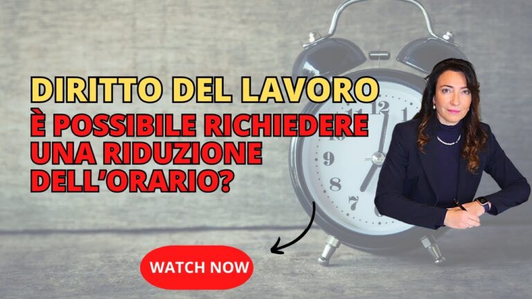 Riduzione dell’Orario di Lavoro: Passaggio da Part-Time