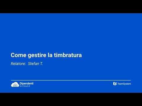 Regole per la Timbratura del Cartellino